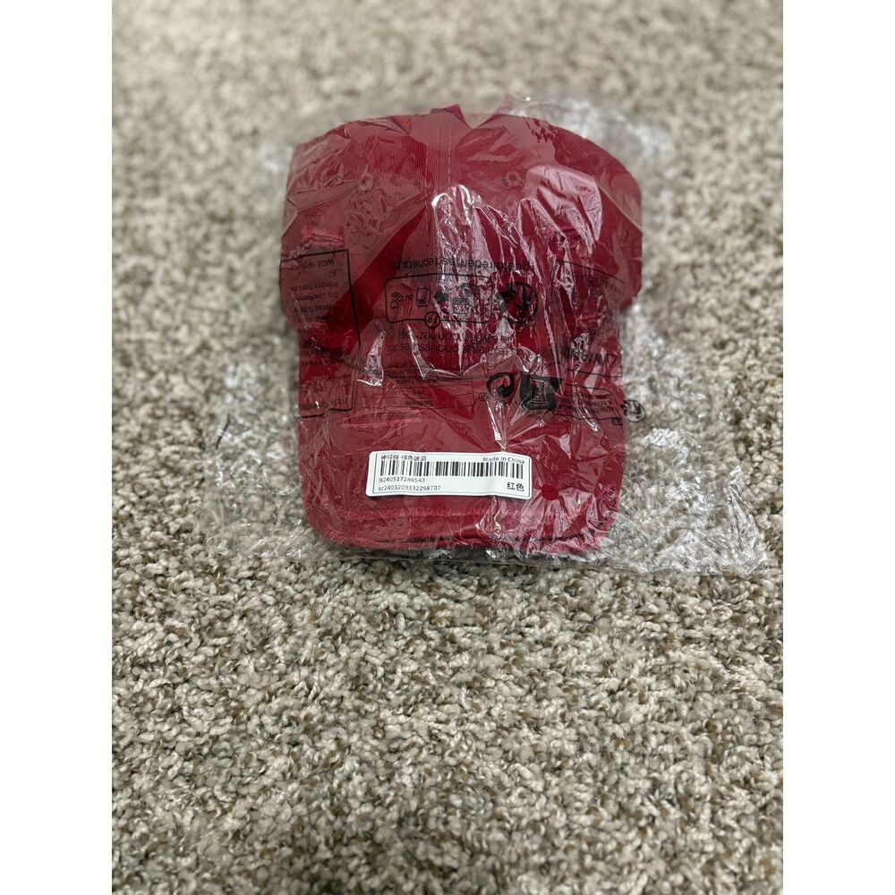 Burgundy Distressed Baseball Cap - Picture 2 of 7